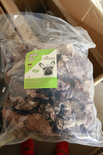 Hovězí plíce sušené 1 kg-! PLÍCE JSOU VÍCE PROSUŠENÉ !